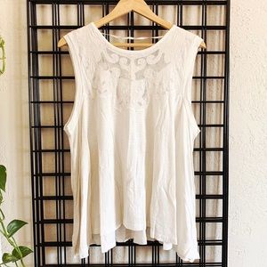 Free People a-line tank with lace detail